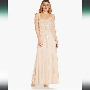 Nwt Adrianna Papell size 12 flamenco sequin dress beaded blouson dress